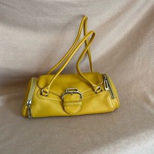 Cole Haan mustard yellow handbag; like new